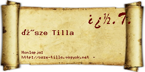 Ősze Tilla névjegykártya